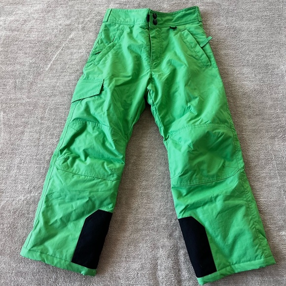 Slalom Boys' Cargo Snow Pants Green S 6/7 - Picture 1 of 7